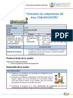 Conocemos La Organización Del Área de COMUNICACIÓN - III Ciclo-1°y2°