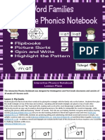 Free Interactive Phonics Notebook Word Families 1 Week 4 Lessons Sample