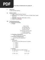 Lesson Plan in Mathematics For Grade 4