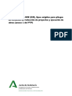 Requerimientos BIM (EIR), Tipos Exigidos para Pliegos de Licitación de Redacción de Proyectos y Ejecución de Obras (Anexo 1 Del PTP)