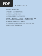 Accidentes de Tránsitos en La República Dominicana.