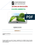 3 - Ejercicios Del Manual de Lectura - Semana 1 - Educación Ambiental - Educación - Vasconcelos - Presencial