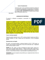 Leitura Complementar Liquidacao Sentenca Dizer o Direito