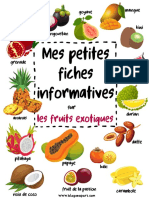 Mes Petites Fiches Sur Les Fruits Exotiques