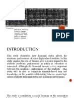 Financial Status and Academic Performance Among Senior High