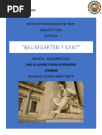 Baumgarten y Kant