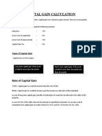 Capital Gain Calculation