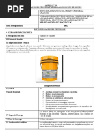 Especificaciones Tecnicas de Curador de Concreto