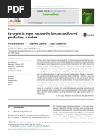 Pyrolysis in Auger Reactors For Biochar and Bio-Oil Production: A Review