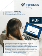 Temenos Infinity Onboarding Origination Fact Sheet