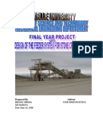 Design of Feeder System For Crusher Plant