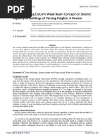 Effect of Strong Column Weak Beam Concept On Seismic Capacity of Buildings of Varying Heights: A Review