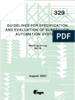 329 Guidelines For Specification and Evaluation of Substation Automation Systems