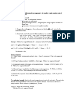 Honors Chemistry WKSHT PKT On Formula Calculation