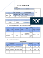 Formato Curriculum Vitae Estudiantes Cec Bethel 2022