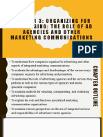 CHAPTER 3 - Organizing For Advertising The Role of Ad Agencies and Other Marketing Communications