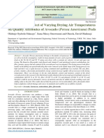 Evaluating The Effect of Varying Drying Air Temperatures On Quality Attributes of Avocado (Persea Americana) Peels