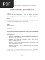 Safety Consequence Management Policy