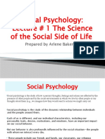 Lecture # 1 Social Psychology