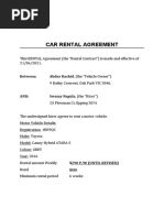 Car Rental Agreement