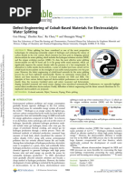 Defect Engineering of Cobalt-Based Materials For Electrocatalytic Water Splitting