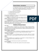 1.1 Introduction of Financial Market