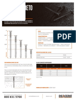 Clavo Concreto Reforzado Deacero Ficha Tecnica