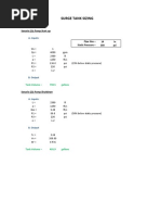 Surge Tank Sizing Calcs