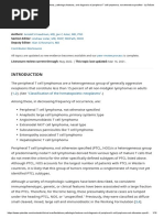 Clinical Manifestations, Pathologic Features, and Diagnosis of Peripheral T Cell Lymphoma, Not Otherwise Specified - UpToDate