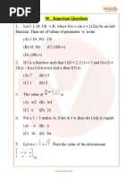 IMO Maths Important Questions For Class 12