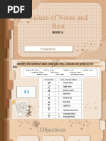 Week 3 - Music 6 - Values of Notes and Rest