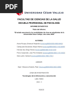 El Estado Emocional y Las Modalidades de Clase en Estudiantes de La Universidad César Vallejo, Lima Este, 2022