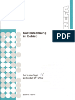 REFA - Kostenrechnung Im Betrieb