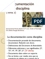 La Documentación Como Disciplina Tema 3