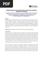 Design Thinking Como Método para La Innovación Educativa