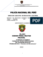 Silabo Còdigo Penal Militar Policial