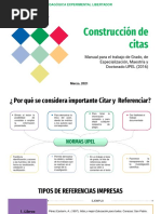 Orientaciones para La Citación de Referencias de Acuerdo Con Manual de Trabajos de Grado Upel.