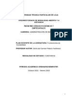 Plan Docente de Administracion de Empresas