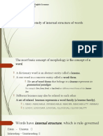 Lecture 3 - Morphology As The Study of Internal Structure of Words