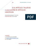 Fi - TALLER DE ELABORACIÓN DE ARTÍCULOS CIENTÍFICOS