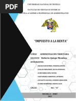 Informe - Impuesto A La Renta - Resúmenes - Tesis - Equipo #11