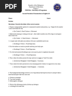 Test Construction - Eng 10 2ND Quarter