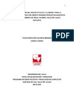 Caracterización Del Proyecto Piloto "La Abadía" para La Adquisición de Tierras Con Crédito Pequeño Productor-Asociativo en El Corregimiento de Tenjo, Palmira - Valle Del Cauca (2012-2018) .