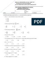 Soal PTS Matematika Kelas 4 Sem 1