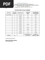 Tally Sheet