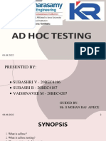 Ad Hoc Testing