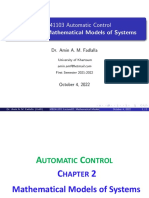 Lecture 02 MEE41103 Mathematical Models of Systems I