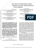 2021 Screening of The Most Favorable Metal Oxides Systems For H2 Production Via Solar Thermochemical Water Splitting