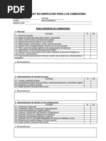 Chek List de Inspección de Comedores Lincuna