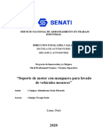 "Soporte de Motor Con Manguera para Lavado de Vehículos Menores